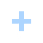 Minimalist Light Blue Cross Design